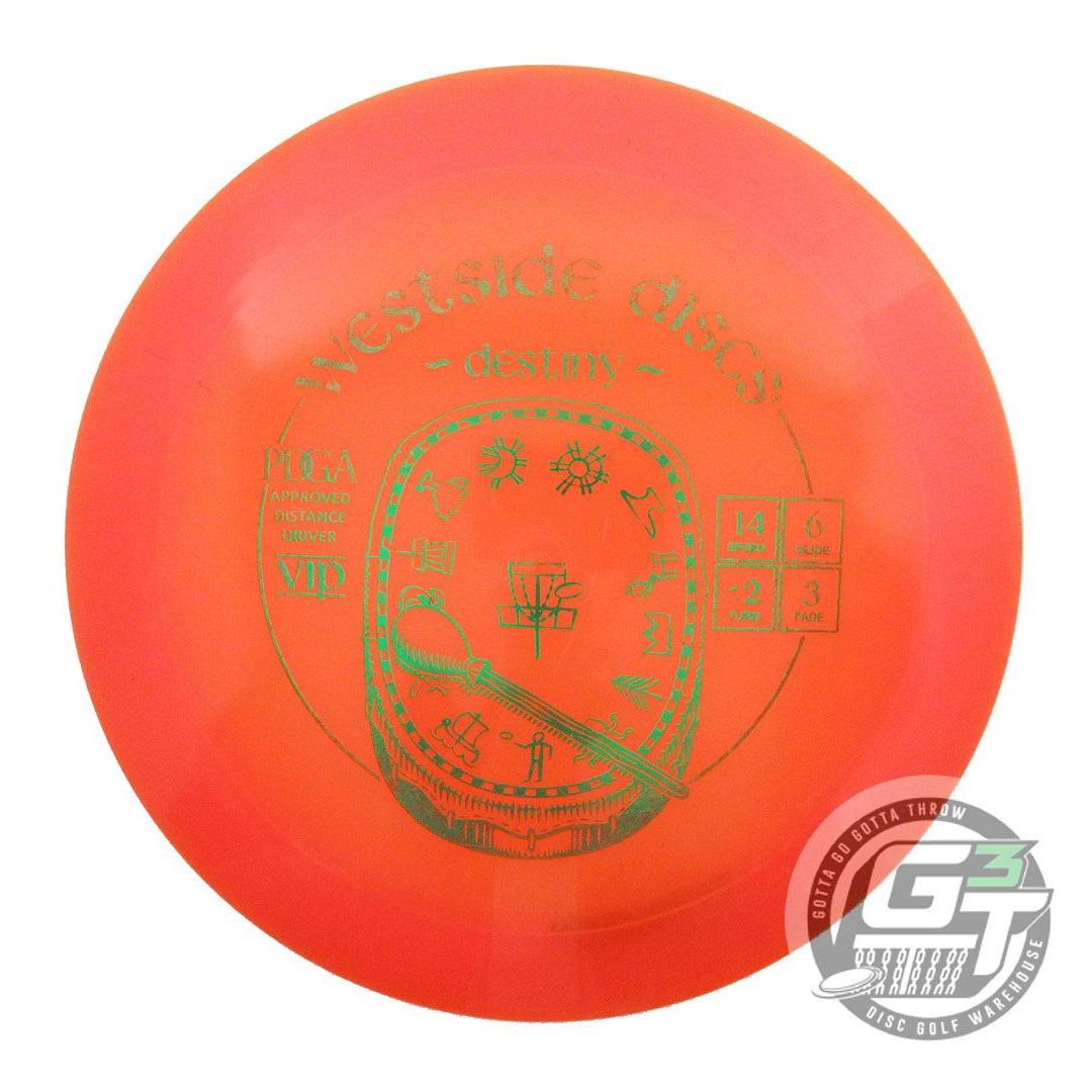 USED Westside Discs VIP Destiny 173g Orange Green Foil Distance Driver Golf Disc
