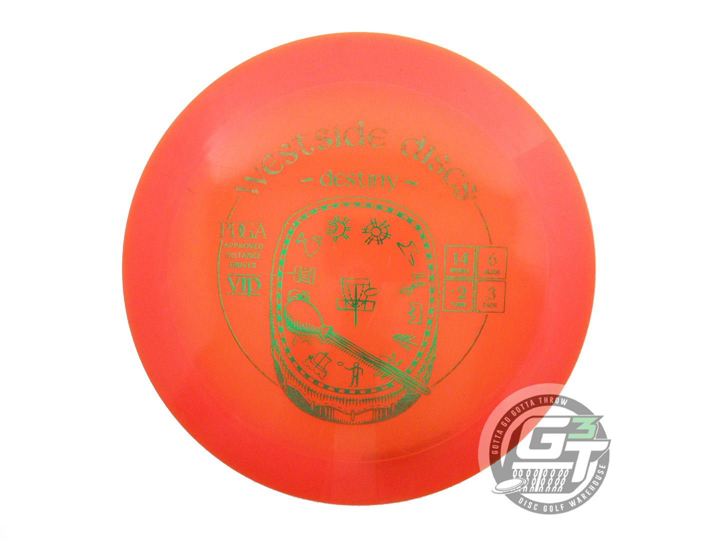 USED Westside Discs VIP Destiny 173g Orange Green Foil Distance Driver Golf Disc