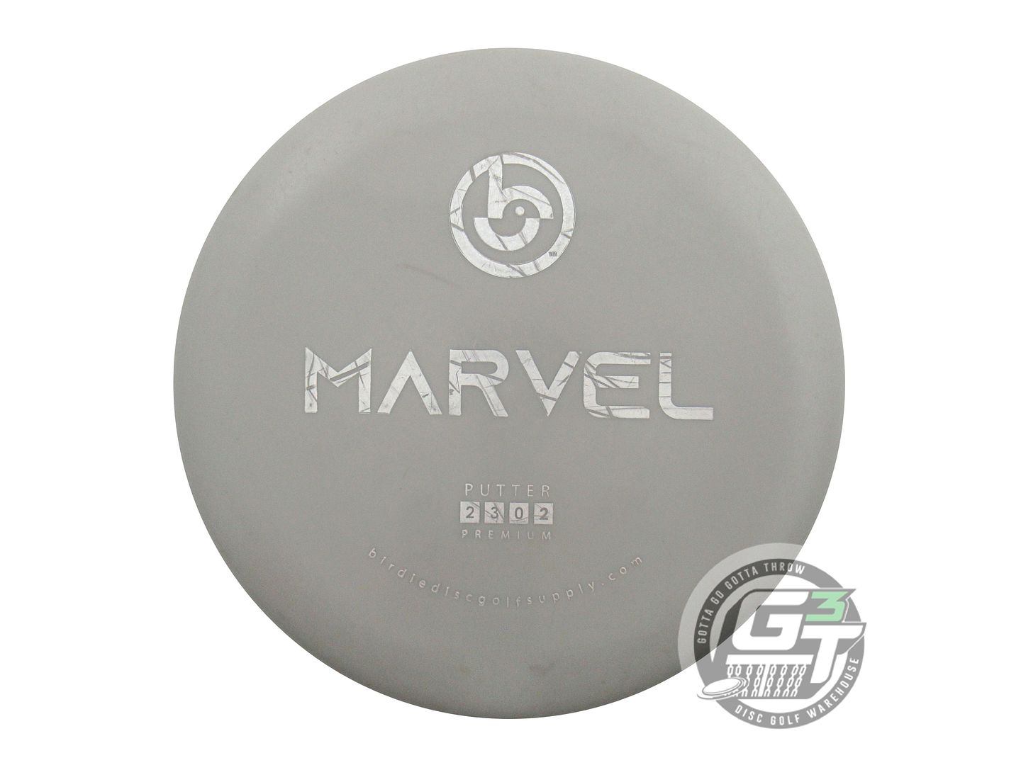 USED Birdie Disc Golf Supply Premium Blend Marvel 174g Gray Putter Golf Disc