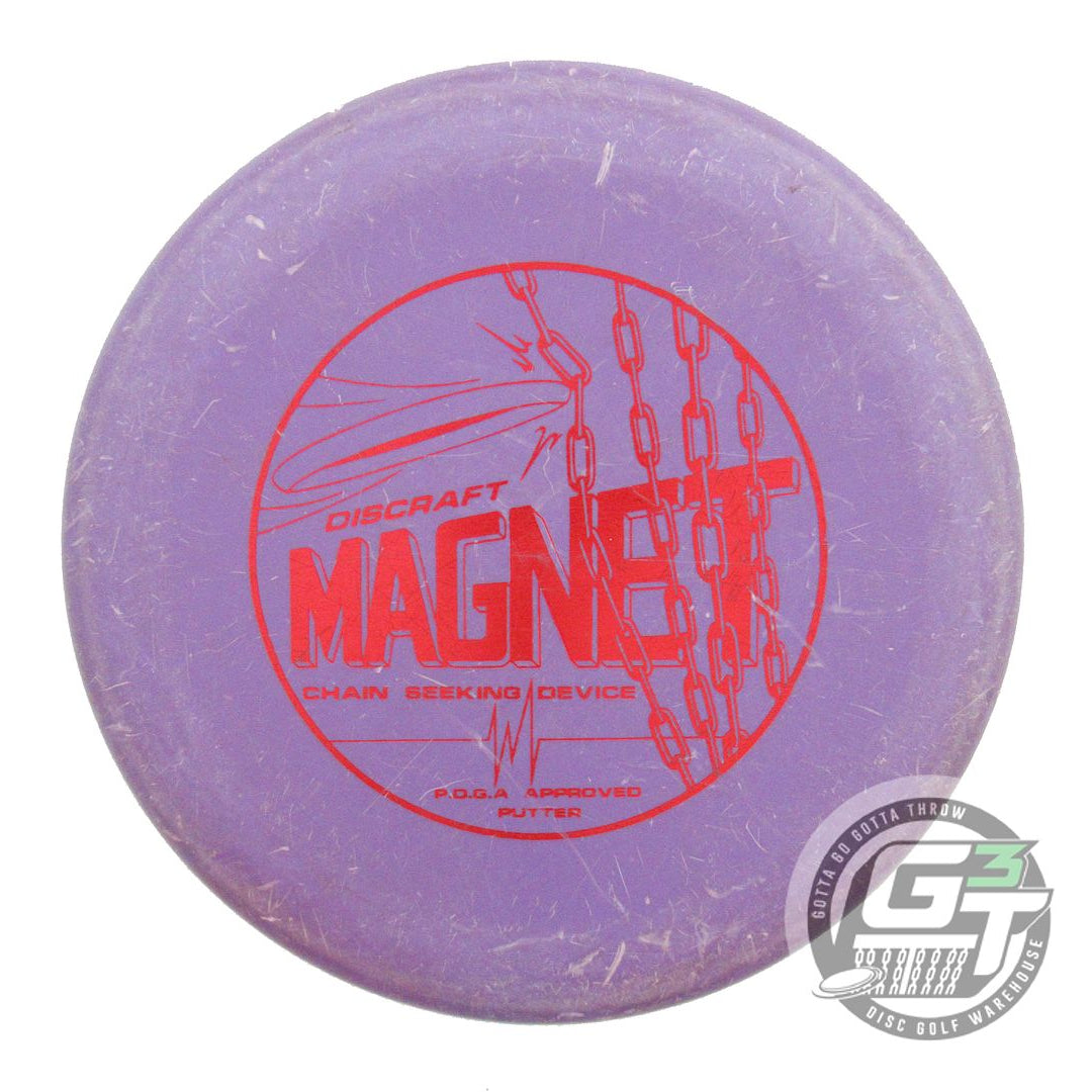 USED Discraft Pro D Magnet 174g Purple Red Foil 4 CHAINS Putter Golf Disc