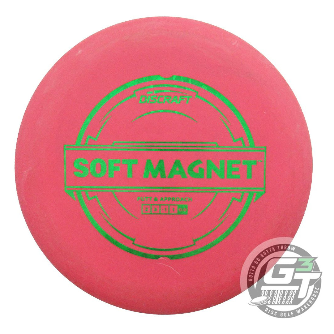 USED Discraft Putter Line Soft Magnet 173g Red Green Shatter Foil Putter Disc