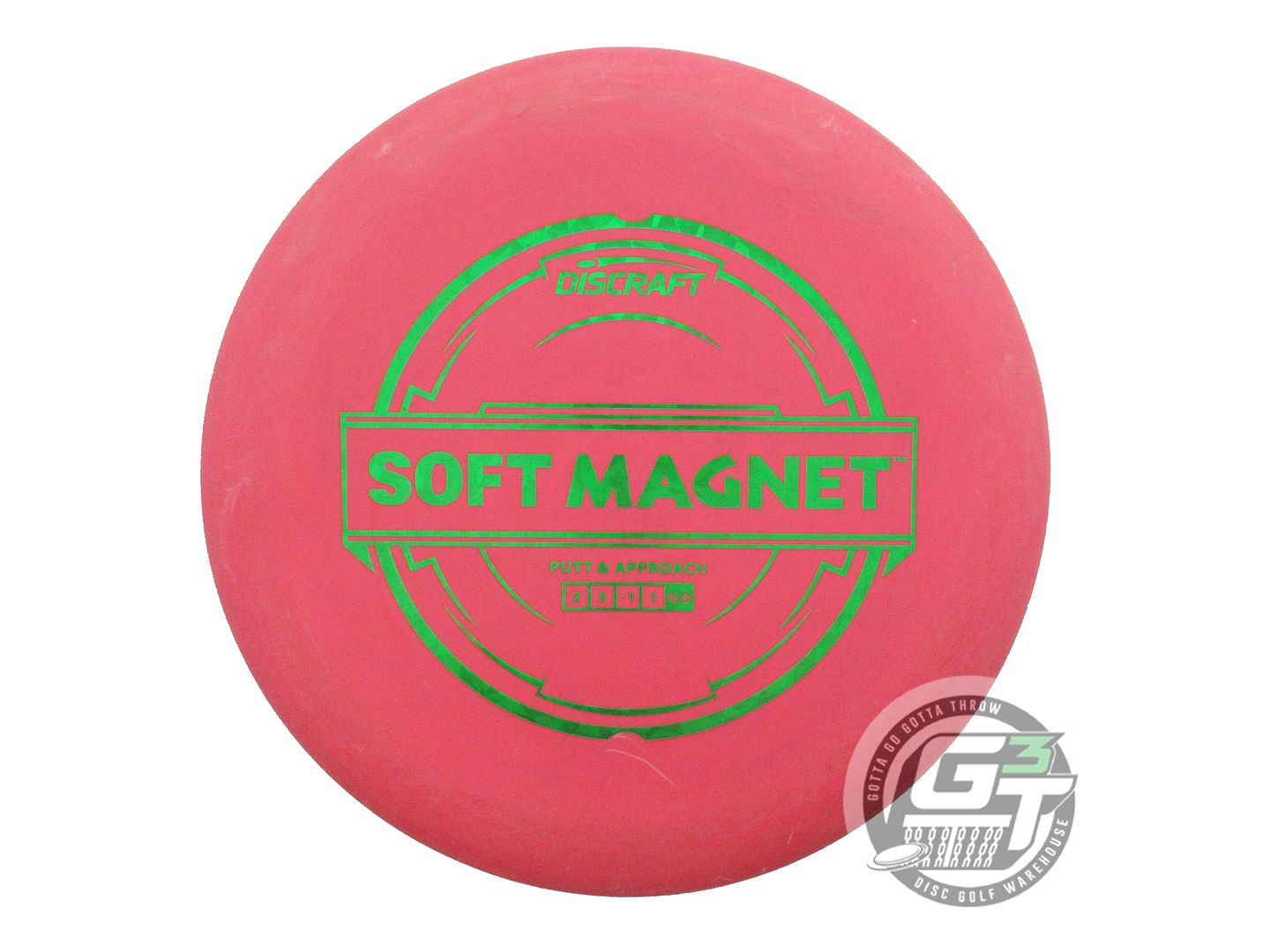 USED Discraft Putter Line Soft Magnet 173g Red Green Shatter Foil Putter Disc