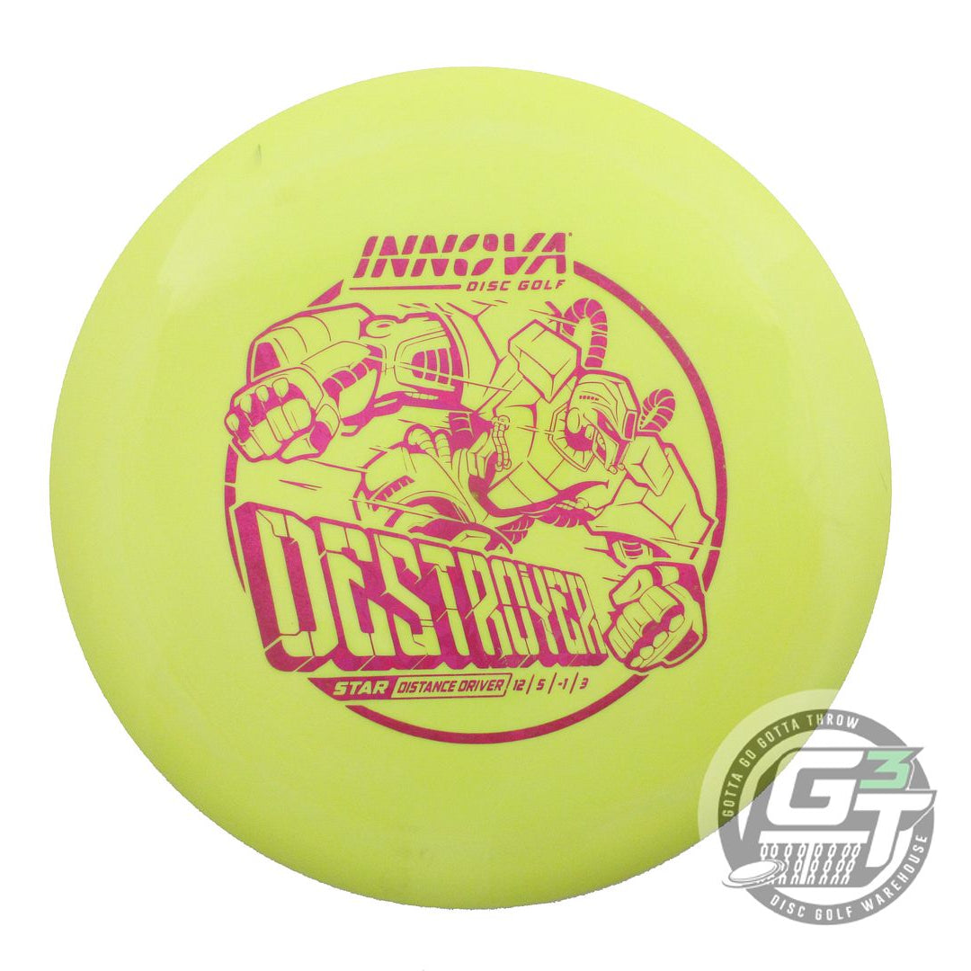 USED Innova Star Destroyer 176g Yellow Pink Shatter Distance Driver Golf Disc