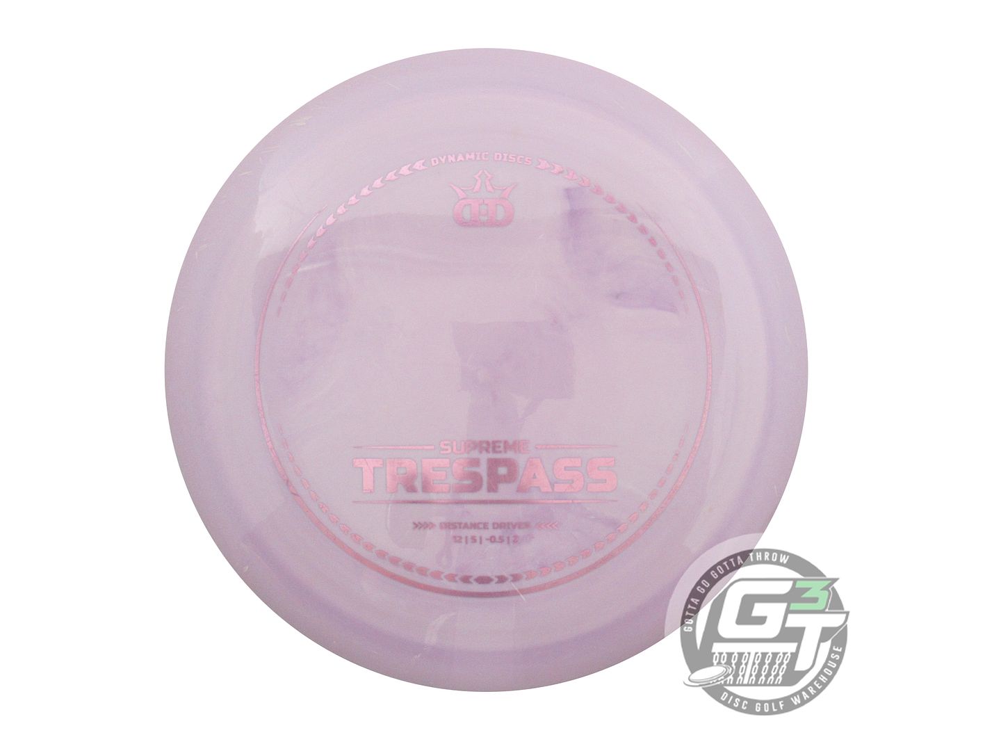 USED Dynamic Discs Supreme Trespass 174g Lilac Distance Driver Golf Disc