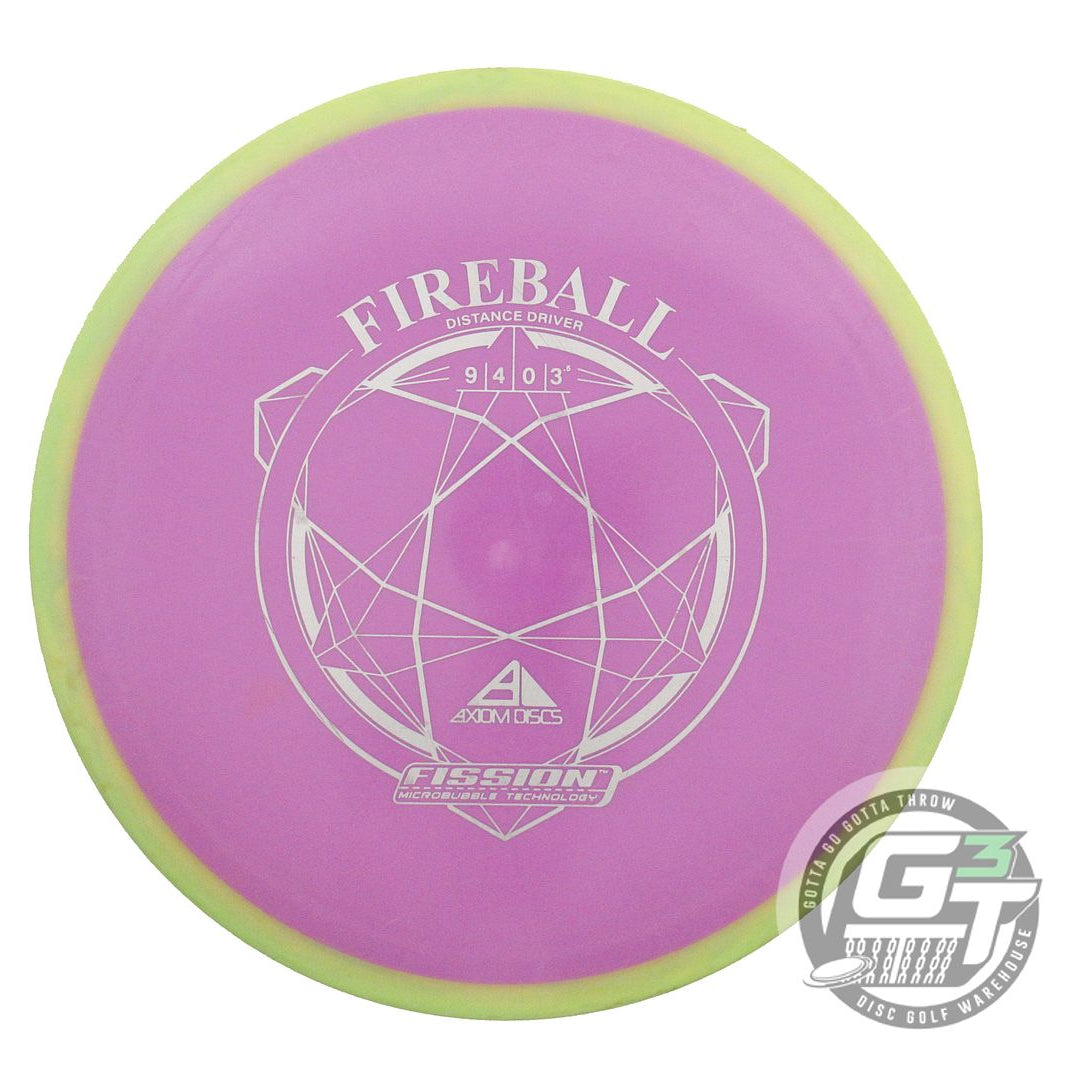 USED Axiom Discs Fission Fireball 158g Lilac Lime Foil Distance Driver Golf Disc