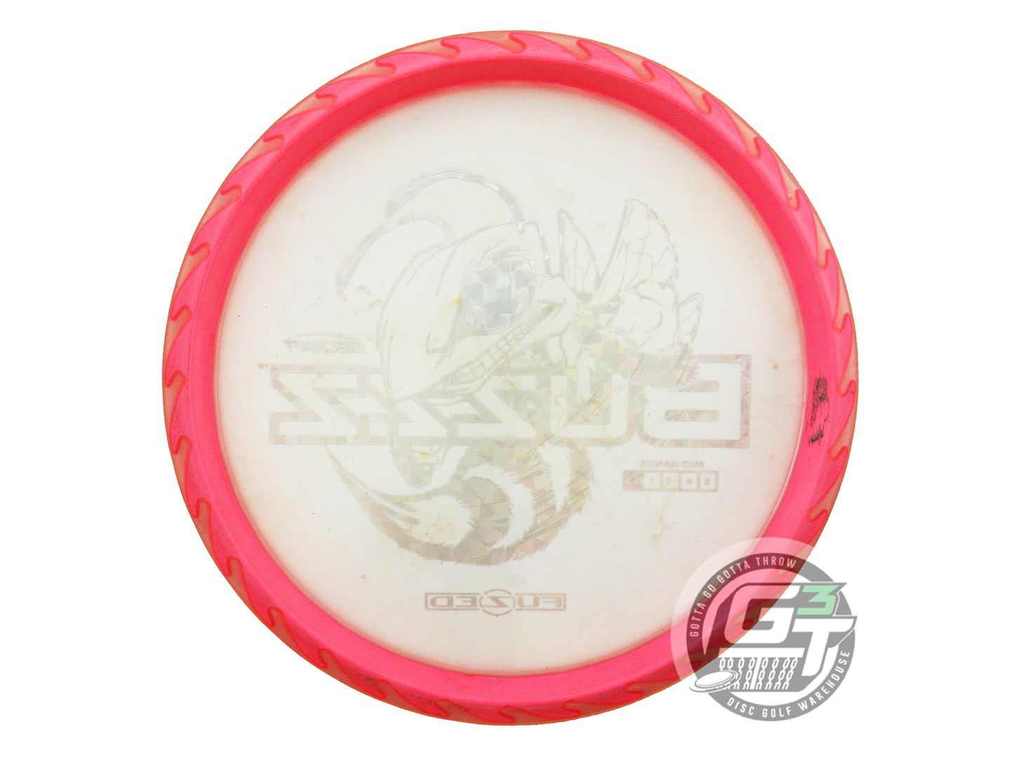 USED Discraft FuZed BuzzzSaw Buzzz 175g Clear Silver Shatter Foil Midrange Disc