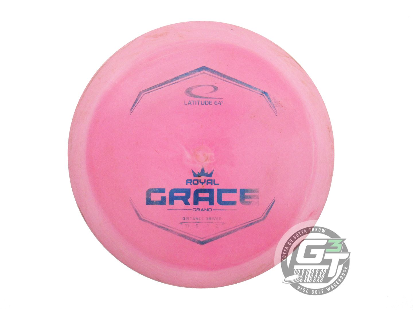 USED Latitude 64 Royal Grand Grace 175g Pink Blue Foil Distance Driver Golf Disc