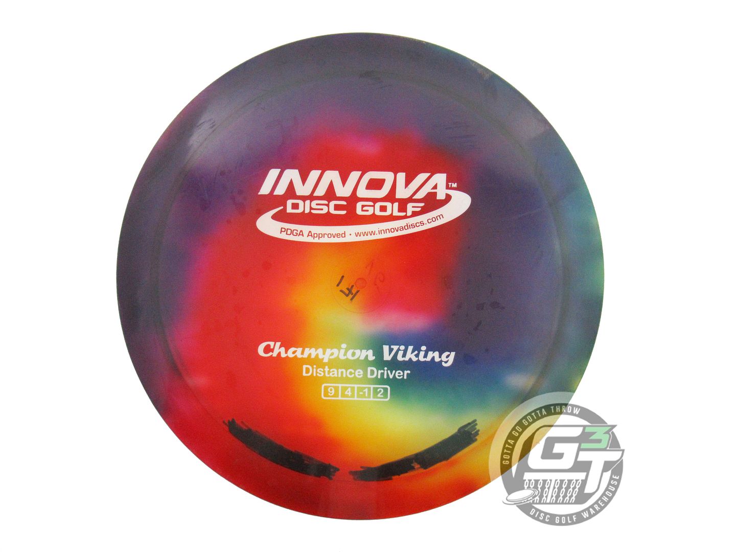 USED Innova I-DYE Champion Viking 171g Rainbow Swirl Distance Driver Golf Disc