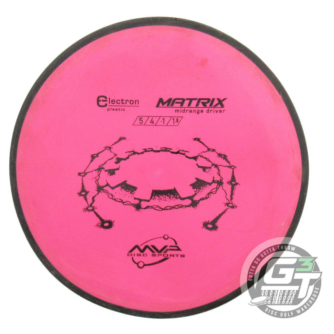USED MVP Disc Sports Electron Matrix 178g Pink WARPED Midrange Golf Disc