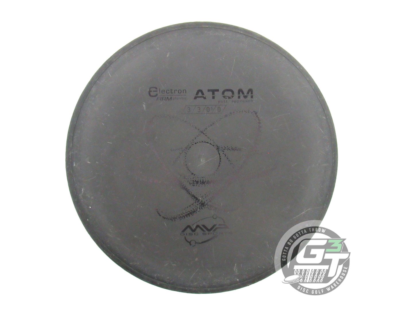 USED MVP Disc Sports Electron Firm Atom 173g Blackout Putter Golf Disc