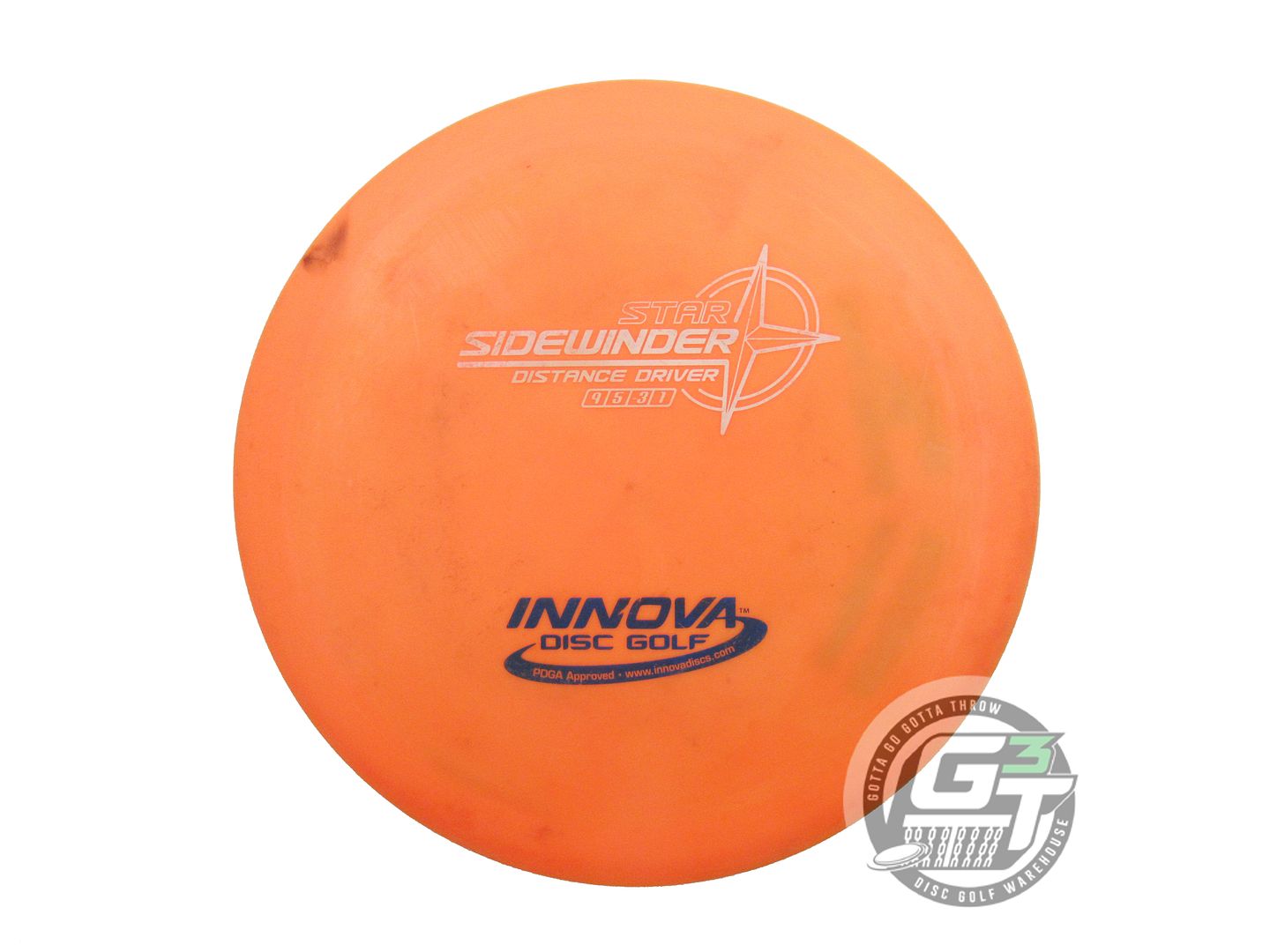 USED Innova Star Sidewinder 167g Orange White & Blue Stamp Distance Driver Disc