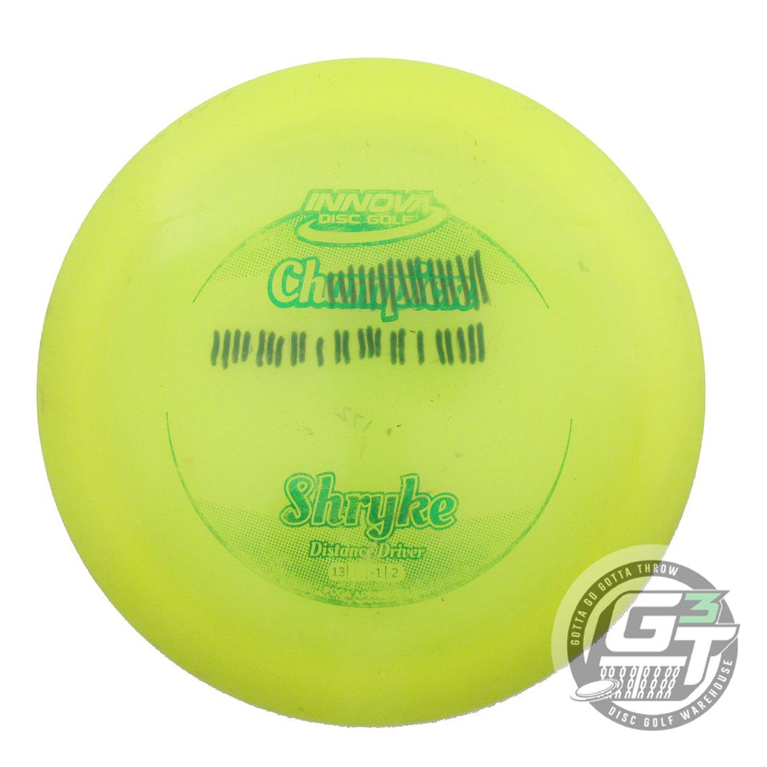 USED Innova Champion Shryke 172g Yellow Green Foil Distance Driver Golf Disc