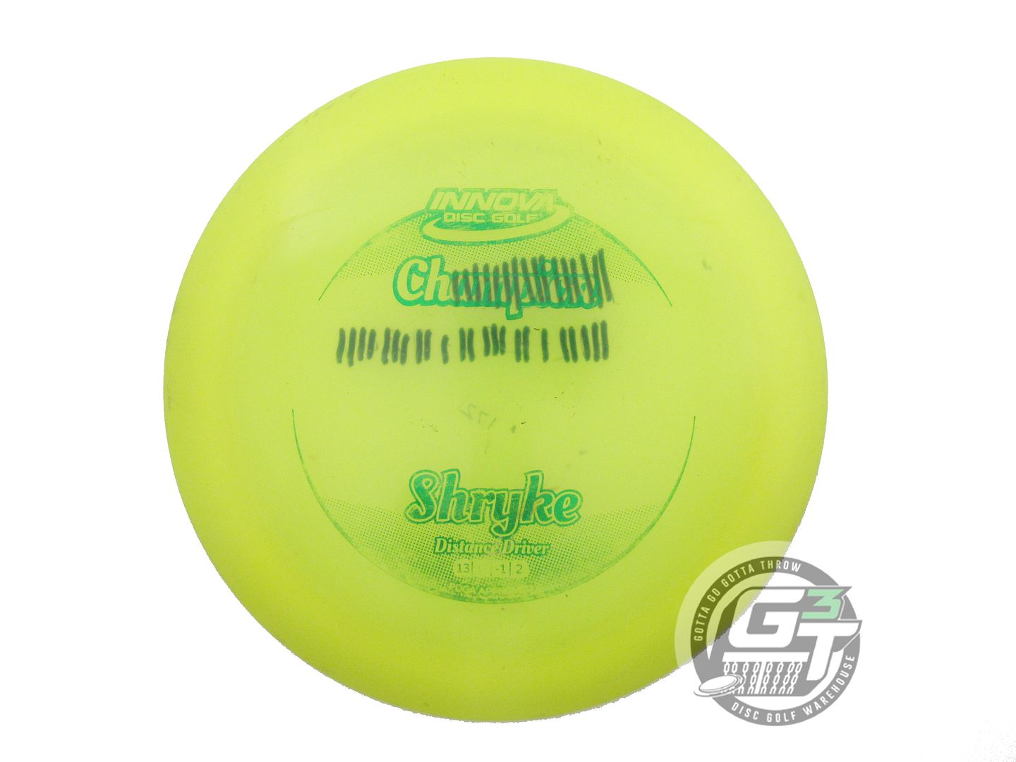 USED Innova Champion Shryke 172g Yellow Green Foil Distance Driver Golf Disc