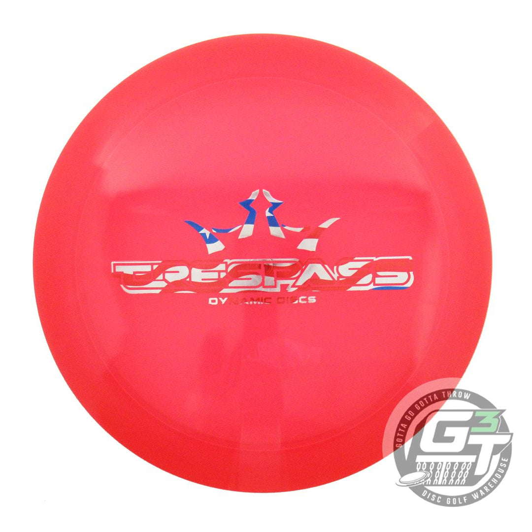 USED Dynamic Discs Lucid Trespass 175g Red Flag Foil Distance Driver Golf Disc