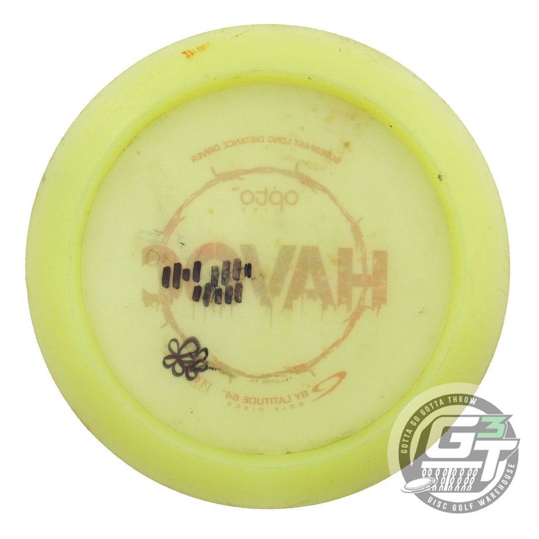 USED Latitude 64 Opto Havoc 170g Yellow Red Foil Distance Driver Golf Disc