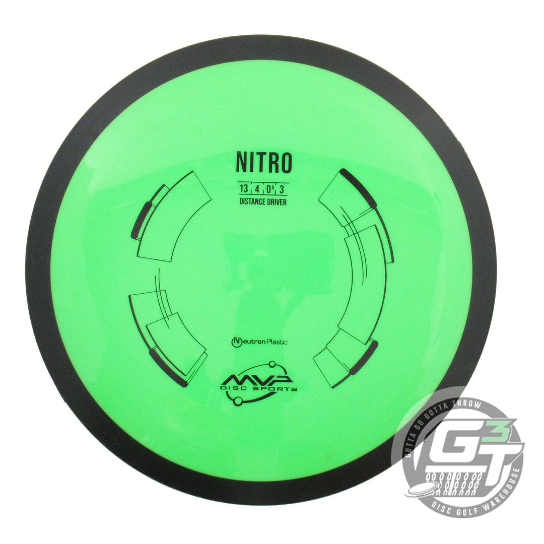 USED MVP Disc Sports Neutron Nitro 174g Lime Distance Driver Golf Disc