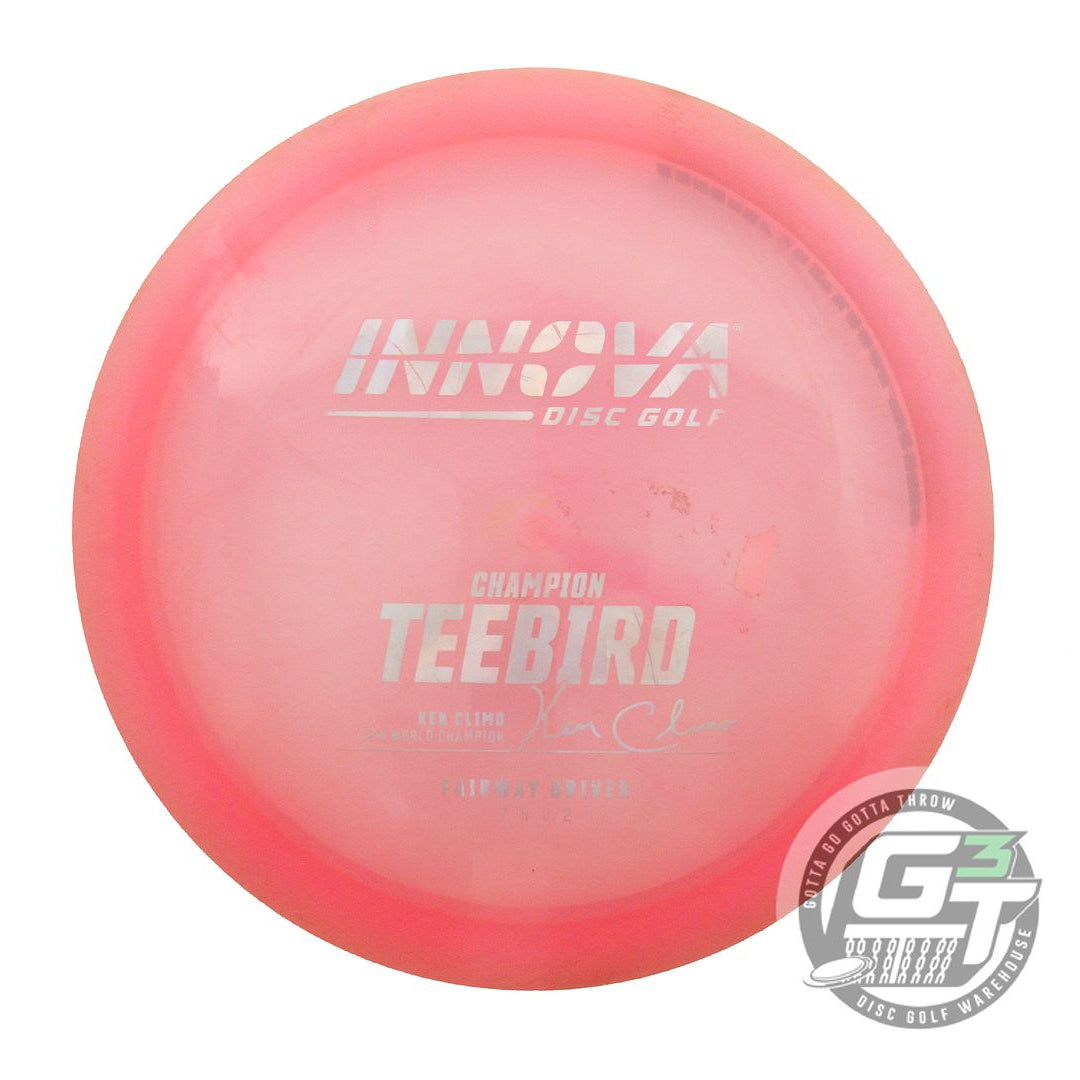 USED Innova Champion Teebird 174g Pink Silver Holo Foil Fairway Driver Golf Disc