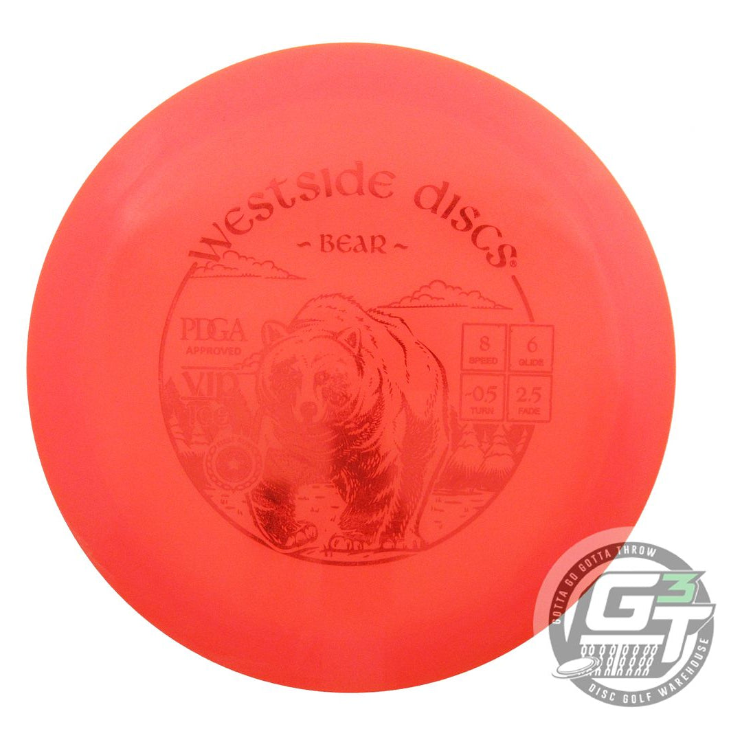 USED Westside Discs VIP Ice Bear 174g Orange Red Foil Fairway Driver Golf Disc