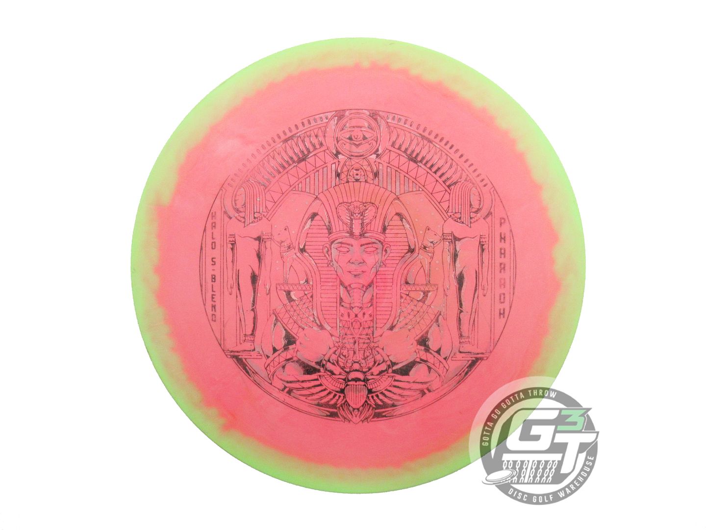 USED Infinite Halo S-Blend Pharaoh 174g Lime-Pink Distance Driver Golf Disc
