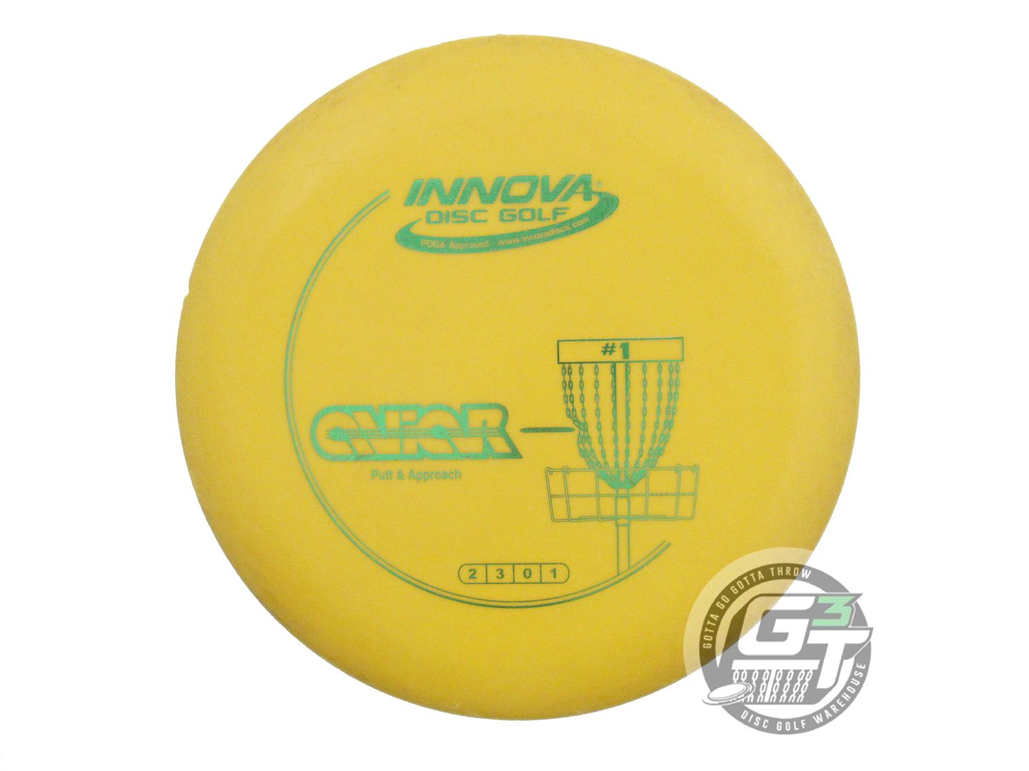 USED Innova DX Aviar 146g Marigold Green Stamp Putter Golf Disc