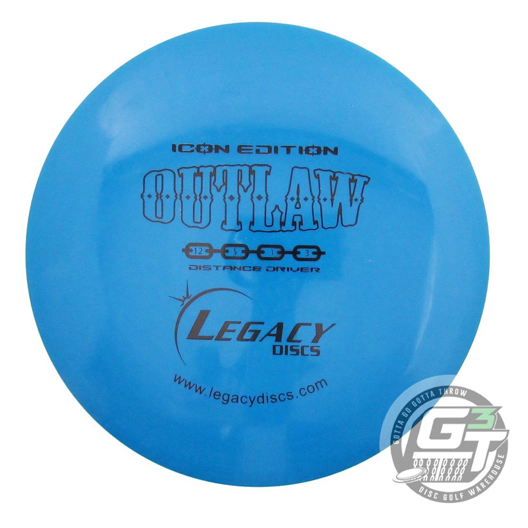 USED Legacy Discs Icon Outlaw 167g Blue Black Stamp Distance Driver Golf Disc