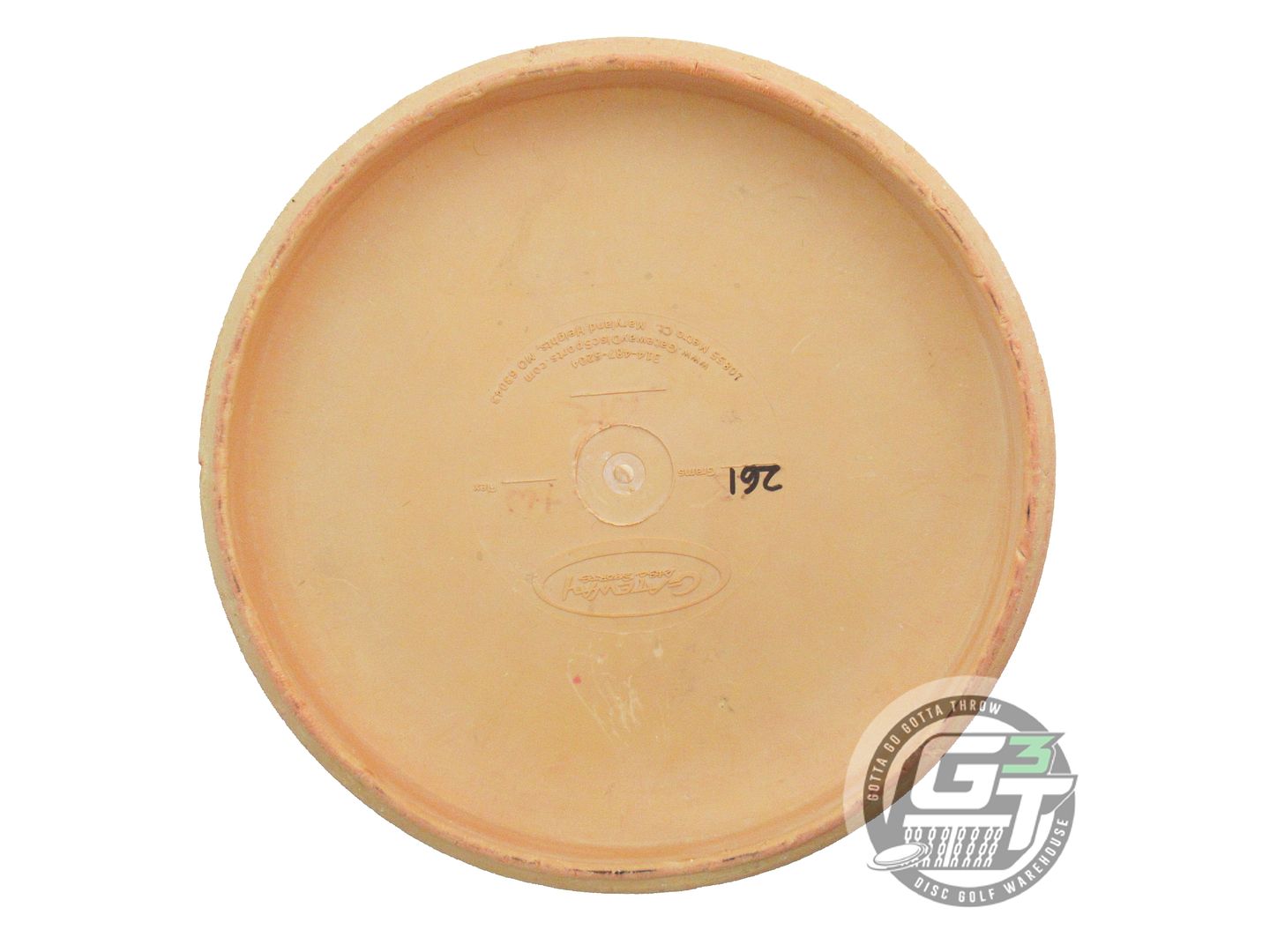 USED Gateway TRAINING WEIGHT SureGrip Wizard 261g Peach Silver Foil Putter Disc