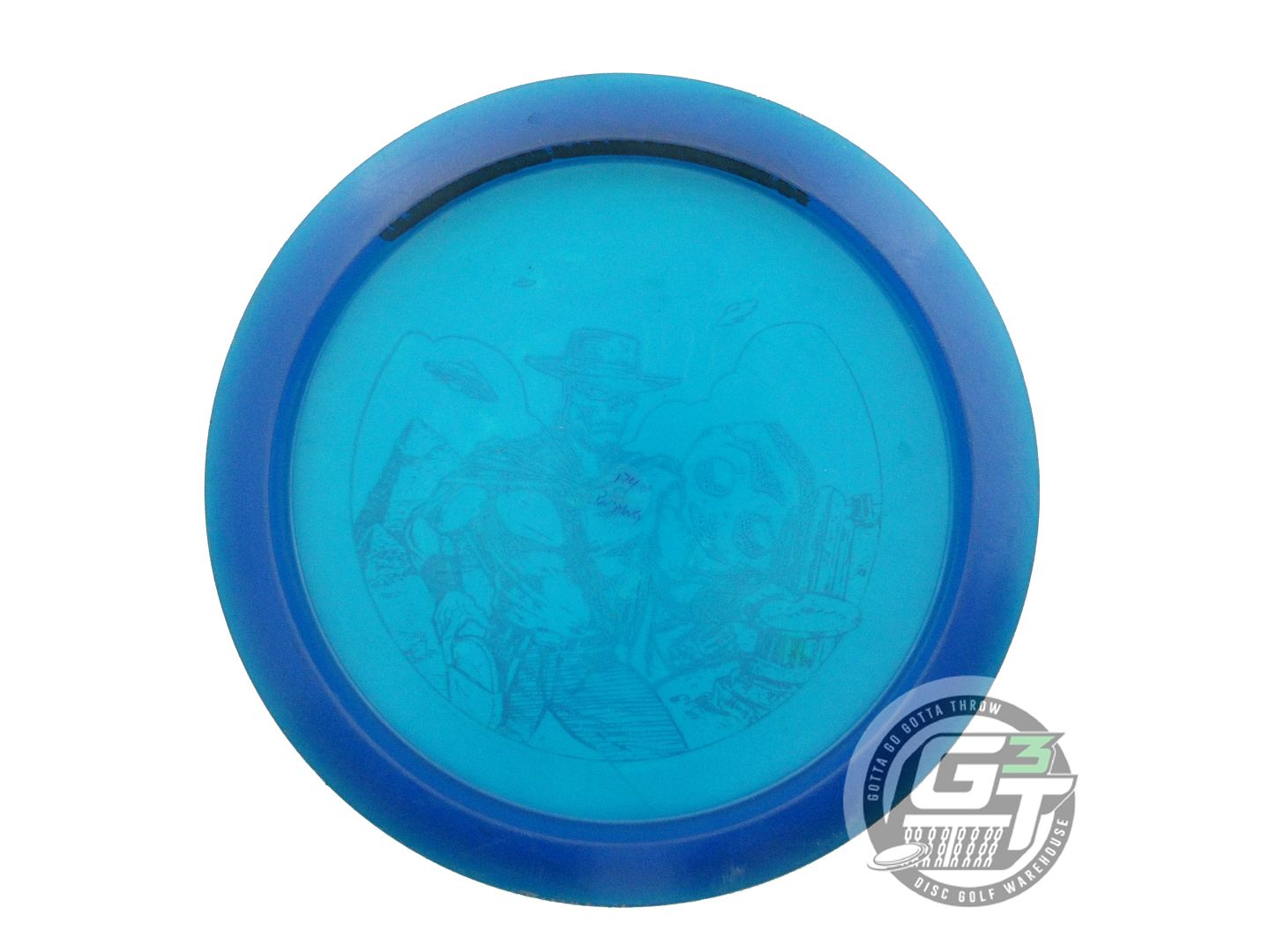 USED Legacy Discs SKULBOY Pinnacle Mongoose 174g Blue Silver Holo Driver Disc