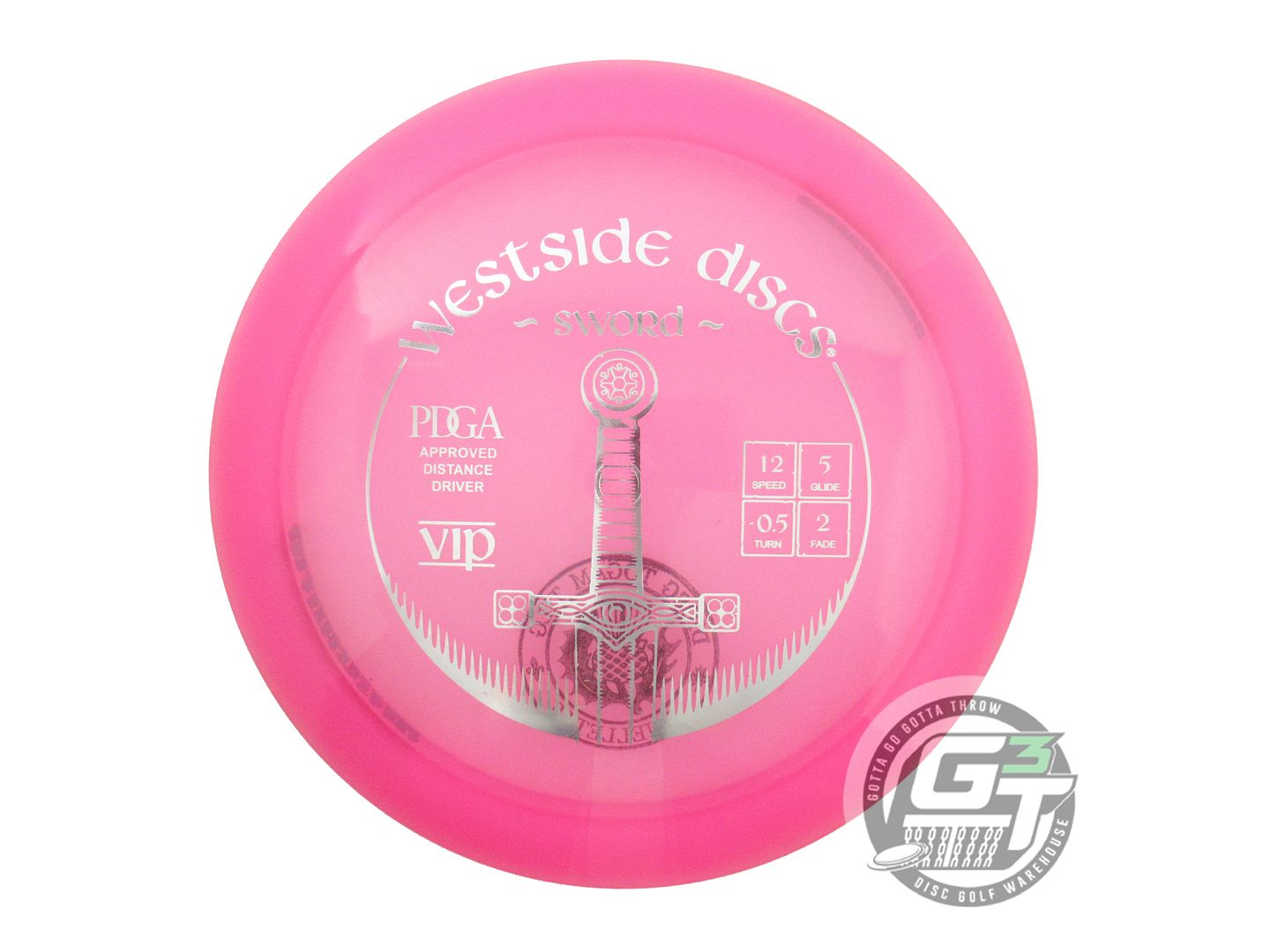 USED Westside Discs VIP Sword 173g Pink Silver Foil Distance Driver Golf Disc