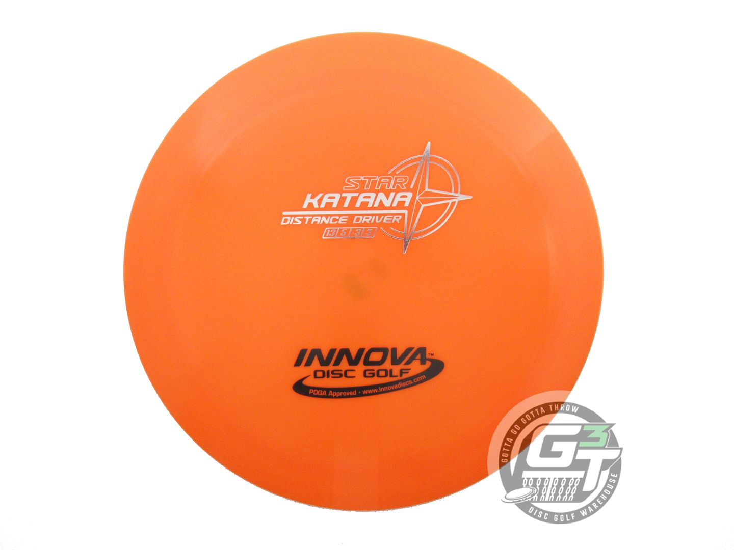 USED Innova Star Katana 168g Orange Silver & Black Stamp Distance Driver Disc