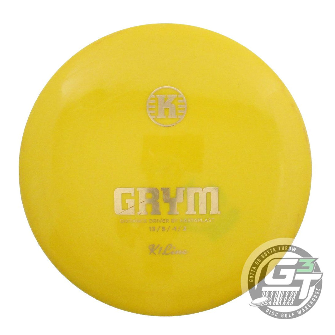 USED Kastaplast K1 Grym 167g Yellow Gold Foil Distance Driver Golf Disc