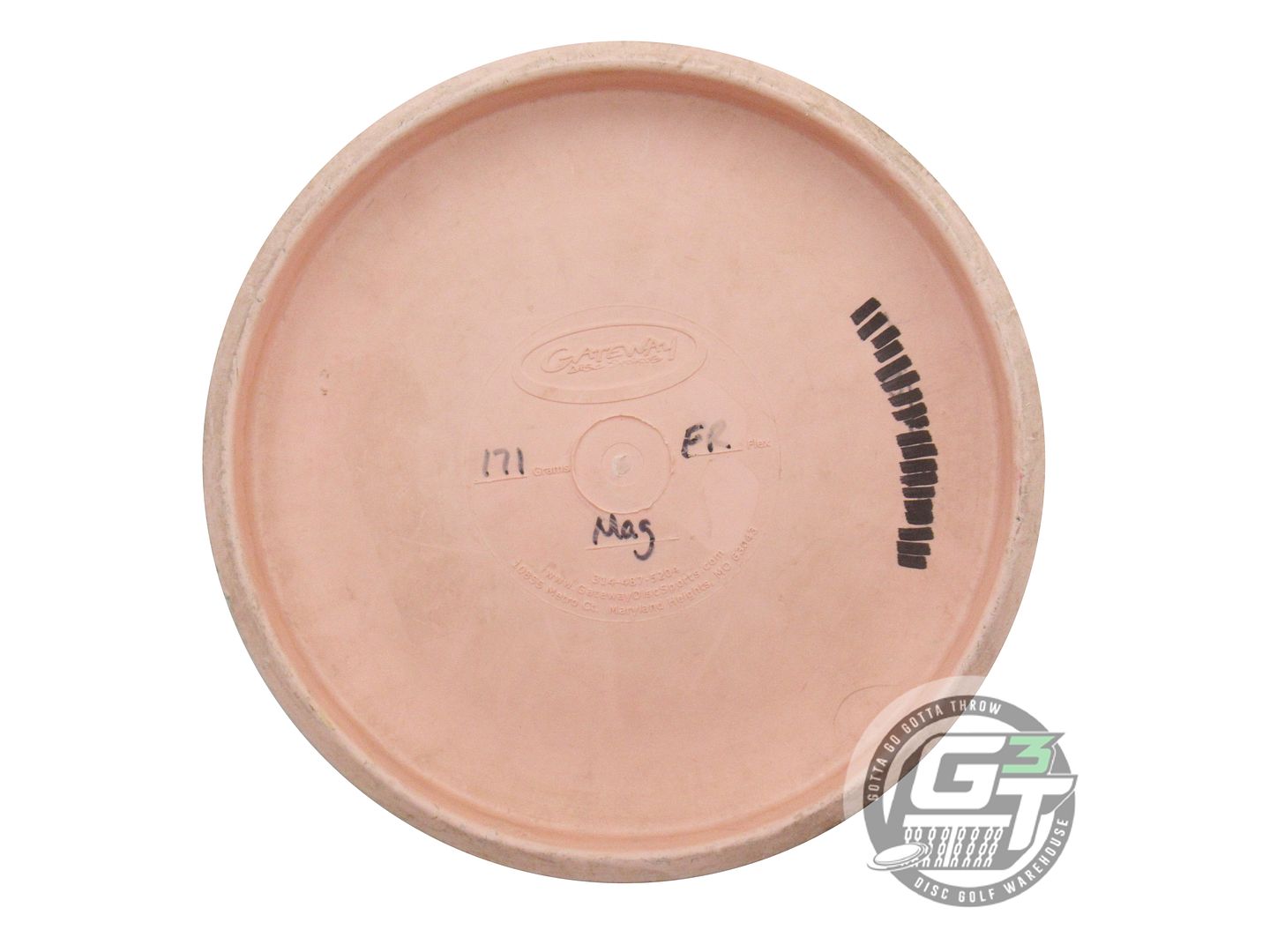 USED Gateway Eraser Magic 171g Peach Silver Shatter Foil Putter Golf Disc