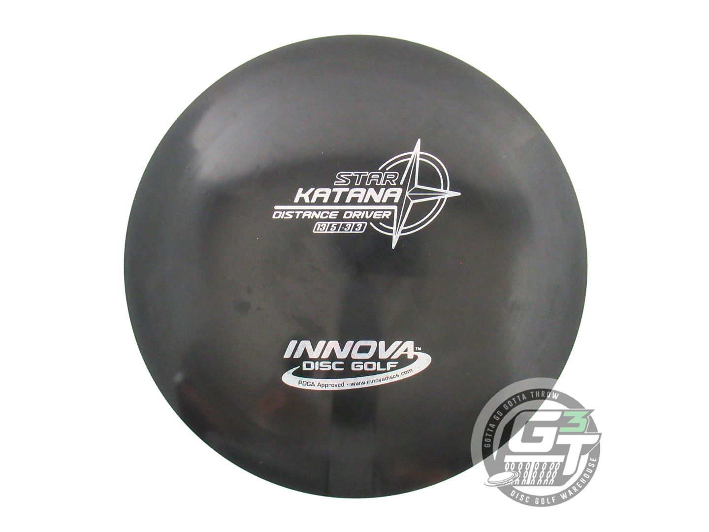 USED Innova Star Katana 175g Black Silver Star Foil Distance Driver Golf Disc
