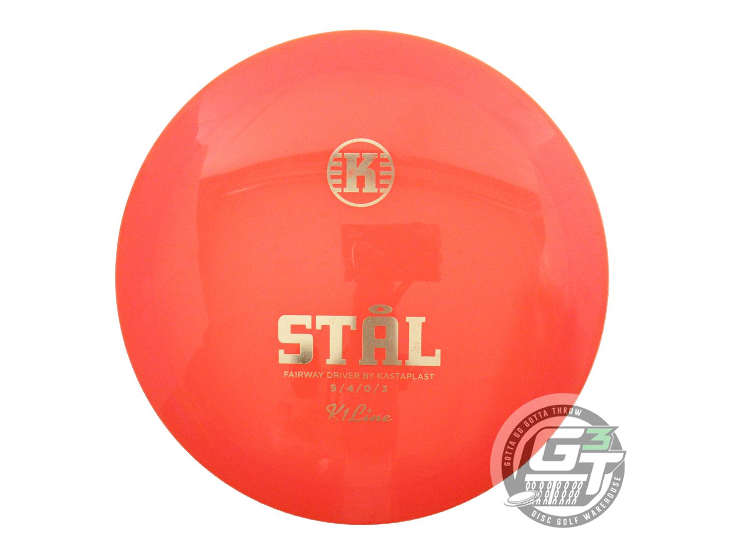 USED Kastaplast K1 Stal 174g Orange Silver Foil Fairway Driver Golf Disc
