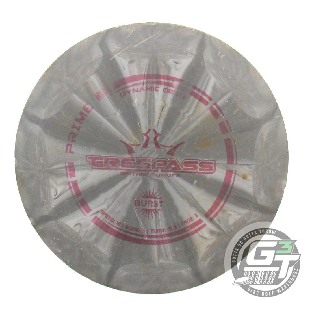 USED Dynamic Discs Prime Burst Trespass 173g Gray Purple Stamp Driver Golf Disc