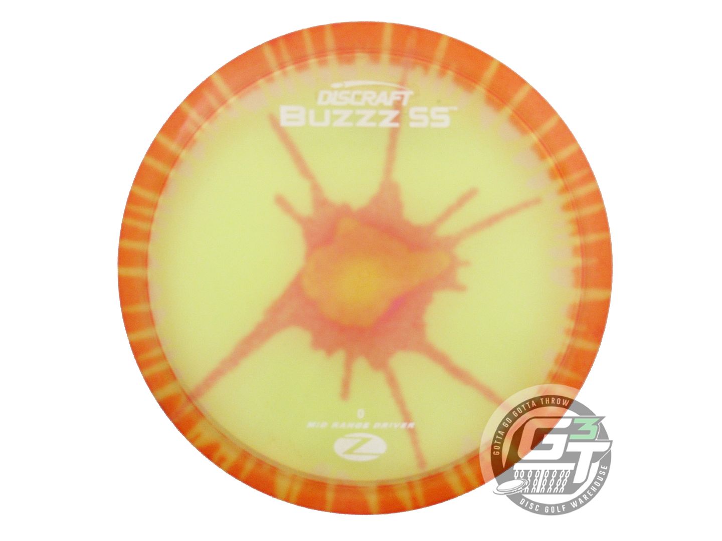 USED Discraft FlyDye Z Buzzz SS 176g Orange Burst Midrange Golf Disc
