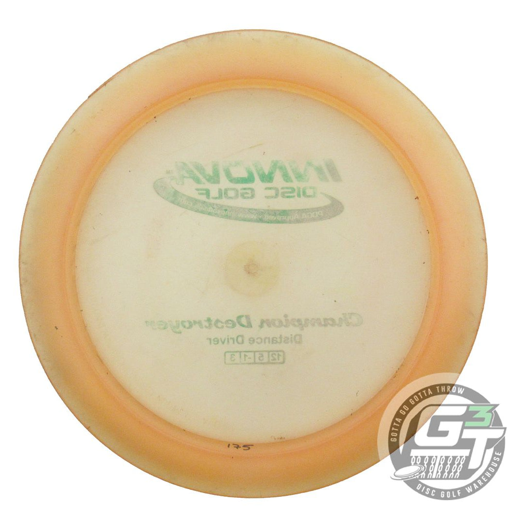 USED Innova Champion Destroyer 175g Peach Green Foil Distance Driver Golf Disc