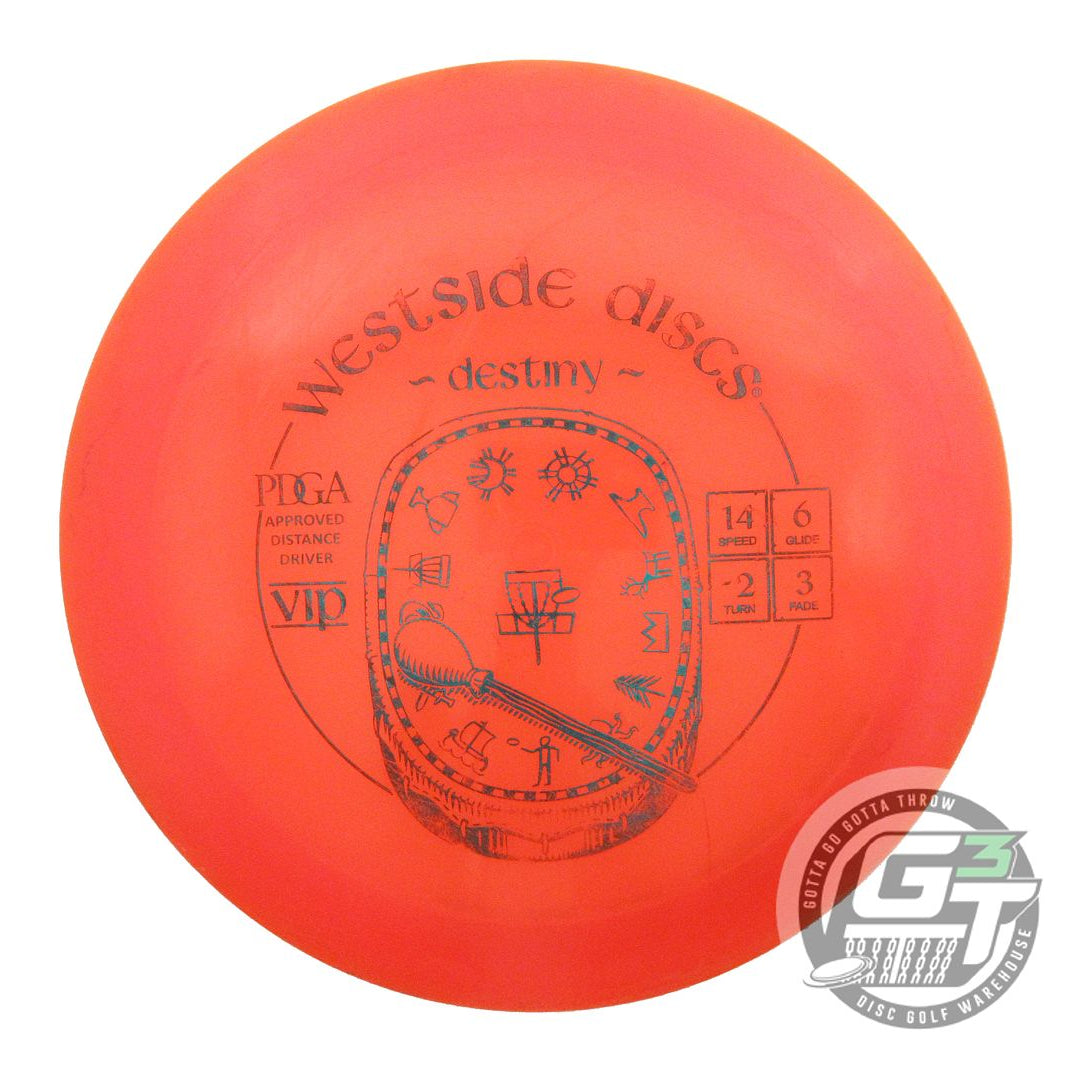 USED Westside Discs VIP Destiny 176g Orange Teal Foil Distance Driver Golf Disc