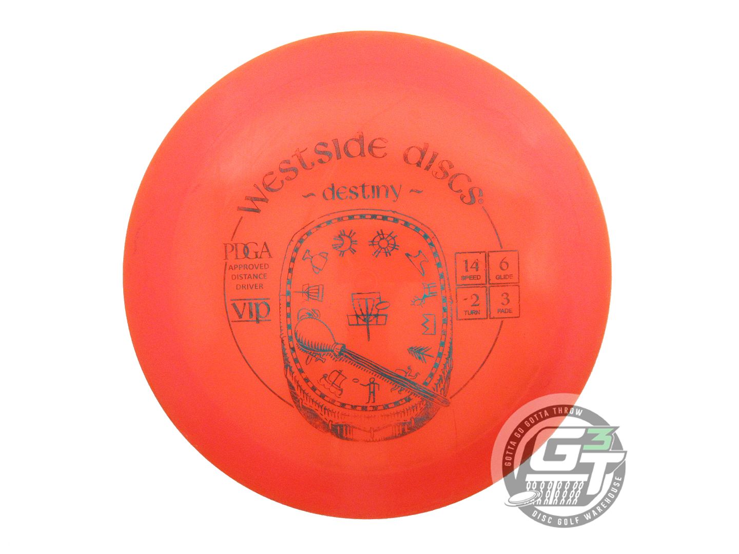 USED Westside Discs VIP Destiny 176g Orange Teal Foil Distance Driver Golf Disc