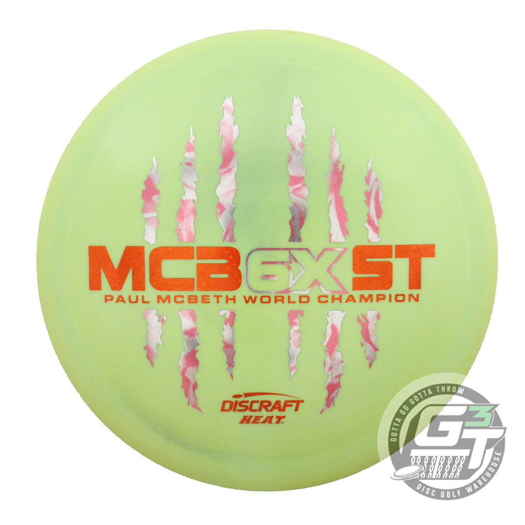 USED Discraft 6X McBEAST ESP Heat 174g Lime Pink Rose Foil Distance Driver Disc