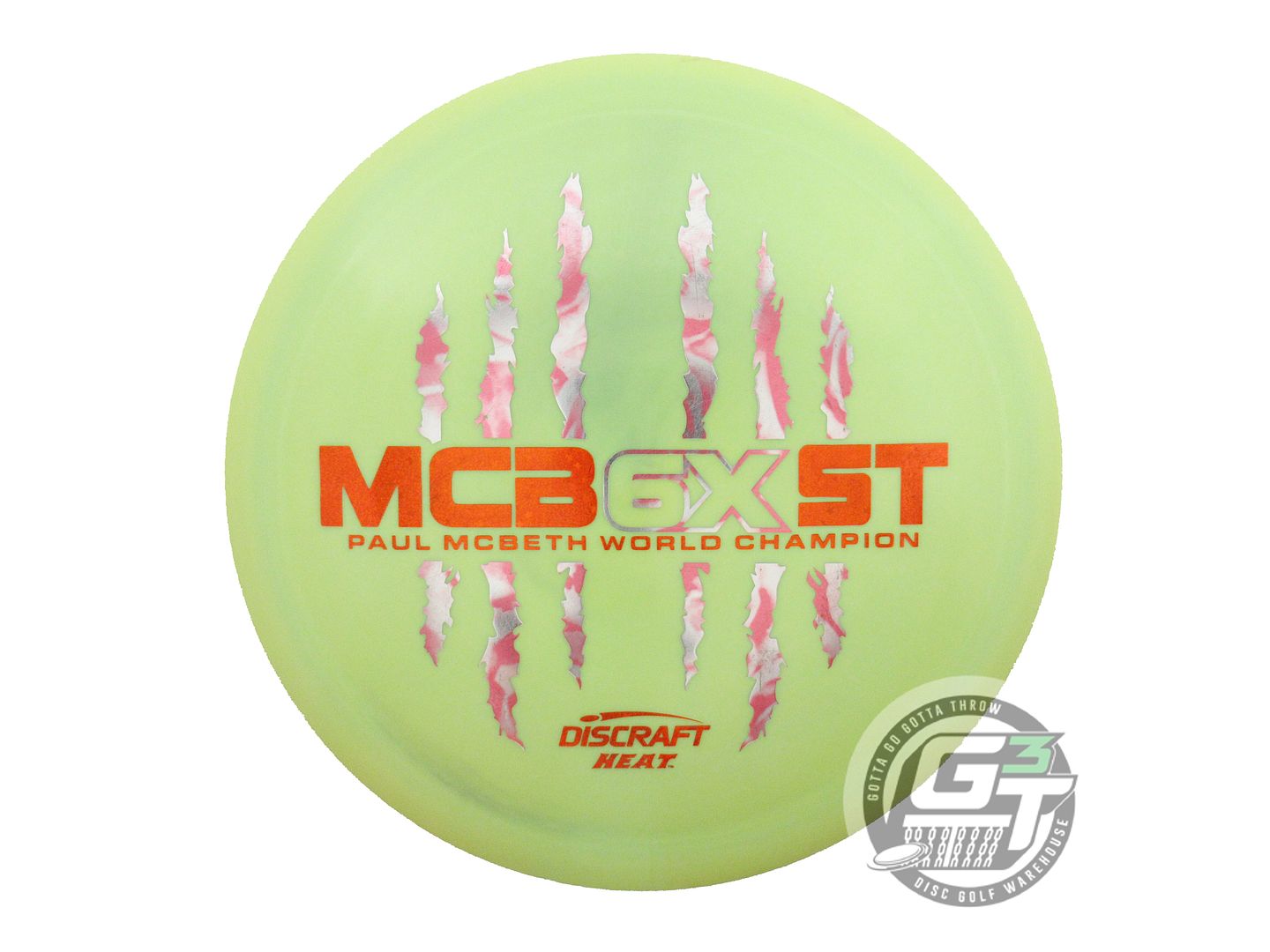 USED Discraft 6X McBEAST ESP Heat 174g Lime Pink Rose Foil Distance Driver Disc