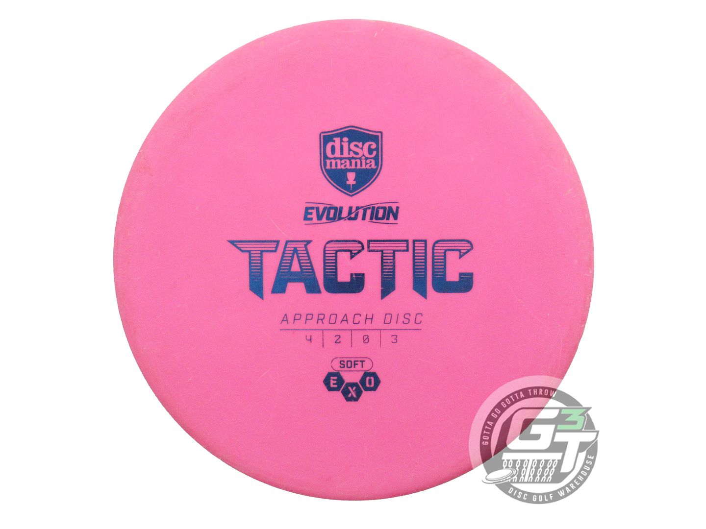 USED DiscMania EXO Soft Tactic 175g Pink Blue Foil Putter Golf Disc