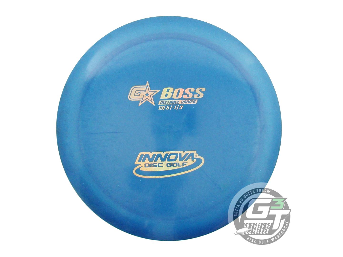 USED Innova GStar Boss 171g Blue Gold Holo Foil Distance Driver Golf Disc
