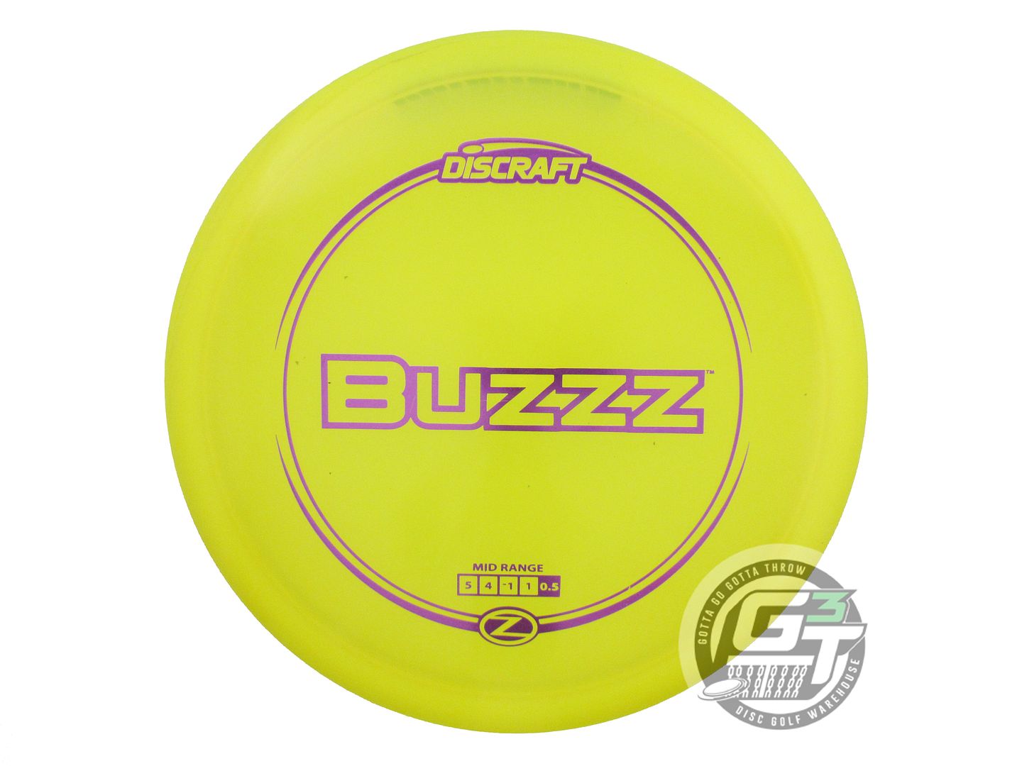 USED Discraft Z Buzzz 178g Yellow Purple Foil Midrange Golf Disc