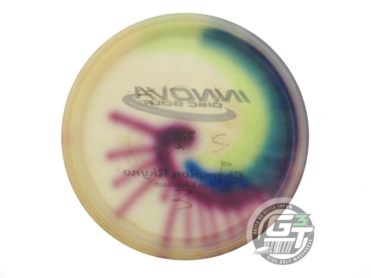 USED Innova I-DYE Champion San Marino Rhyno 174g Spiral Splatter PFN Putter Disc