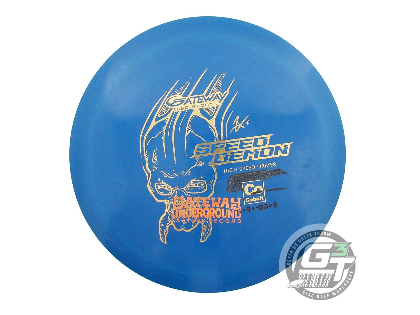 NOS Gateway X-OUT Cobalt Speed Demon 175g Blue Distance Driver Golf Disc