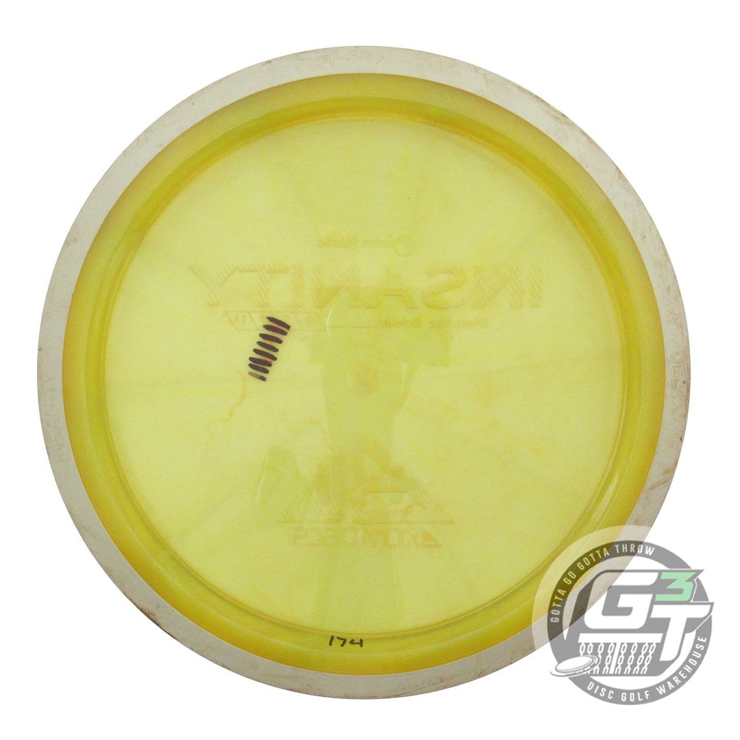 USED Axiom Discs Proton Insanity 174g Yellow White Rim Distance Driver Golf Disc