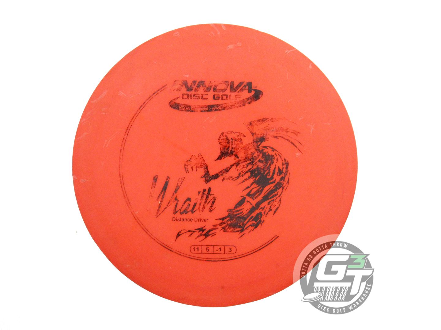 USED Innova DX Wraith 170g Orange Black Stamp Distance Driver Golf Disc