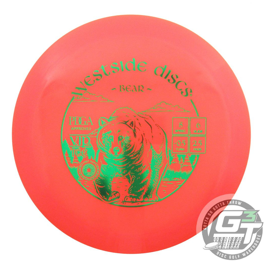 USED Westside Discs VIP Ice Bear 174g Orange Green Foil Fairway Driver Golf Disc