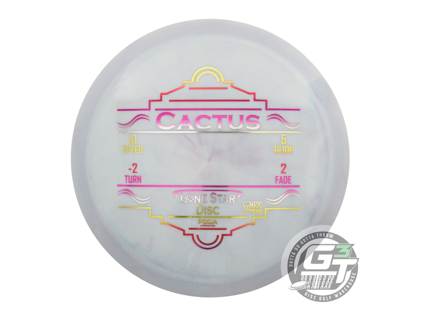 USED Lone Star Bravo Cactus 175g Lilac Sunset Foil Distance Driver Golf Disc