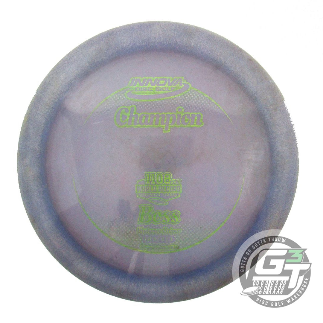 USED Innova Champion Boss 171g Purple Lime Laser Foil Distance Driver Golf Disc